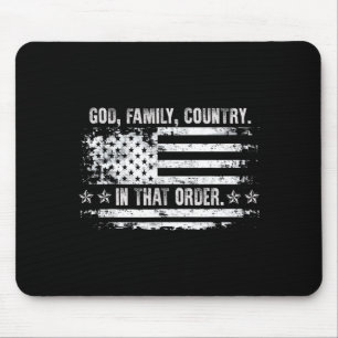 God Family Country Patriotic Faith Pride Usa For S Mouse Pad