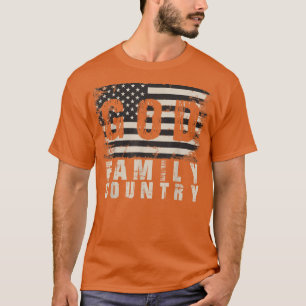 God Family Country Patriotic Proud Soldier USA Mem T-Shirt
