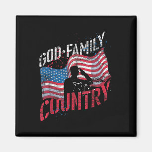 God Family Country Soldier Us Flag American Memori Magnet