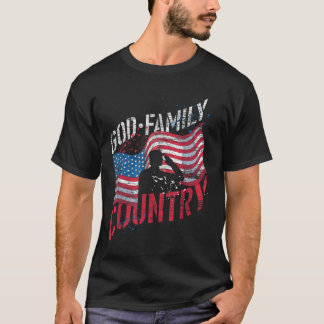 God Family Country Soldier Us Flag American Memori T-Shirt