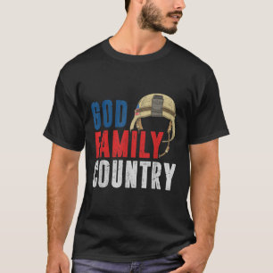 God Family Country Soldier Usa Proud American Memo T-Shirt