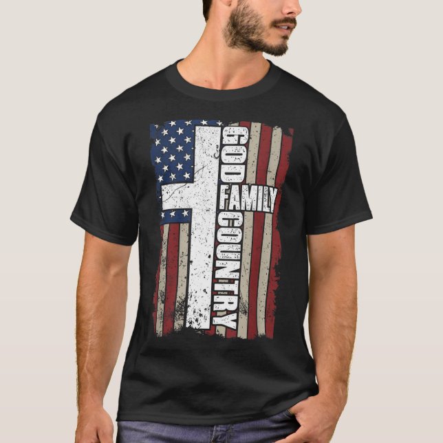 God Family Country  T-Shirt (Front)