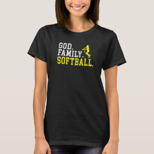 God Family Softball   T-Shirt
