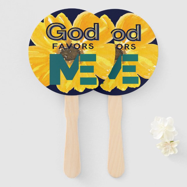 God Favours Me Hand Fan (Front and Back)