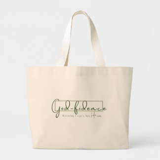 God-fidence - Green Text - Tote