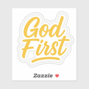 God First Christian Vinyl Sticker FaithFuel St