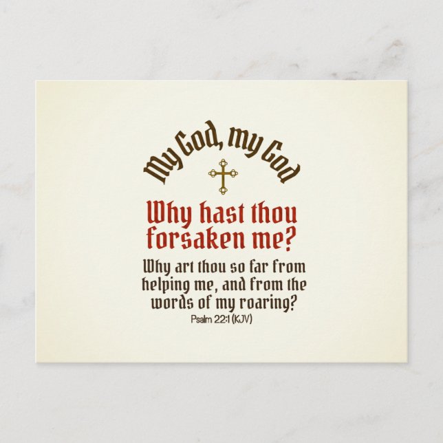 God Forsaken Me - Postcard / RSVP / Invitations (Front)