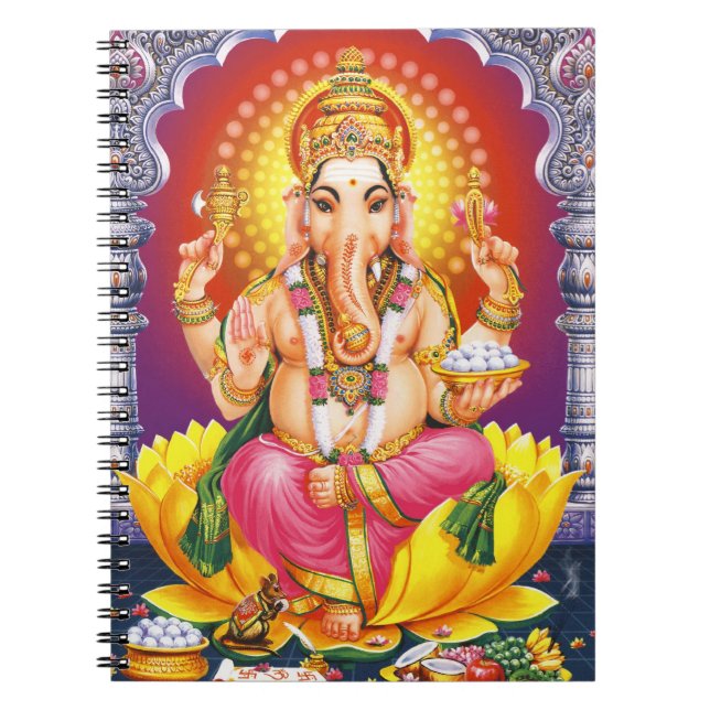 God Ganesha Spiral Notebook (Front)