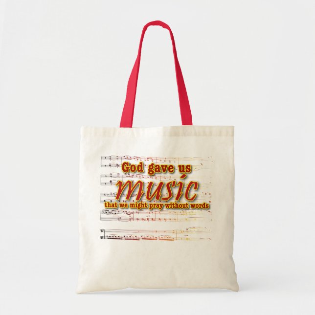 God gave us music tote bag (Front)