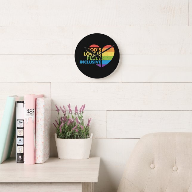 God Gay Christian Lgbt Round Clock (Reading Room)