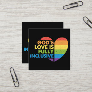 God Gay Christian Lgbt Square Business Card