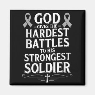 God Gives Hardest Battle Diabetes Awareness Magnet