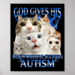 God gives most powerful soldiers autism awareness poster