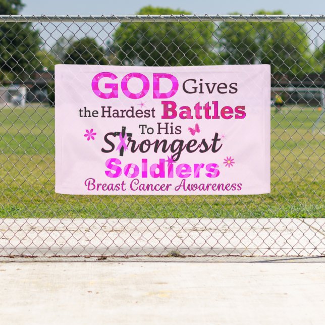 GOD Gives the Hardest Battles Banner (Insitu)