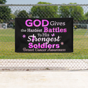 GOD Gives the Hardest Battles Banner