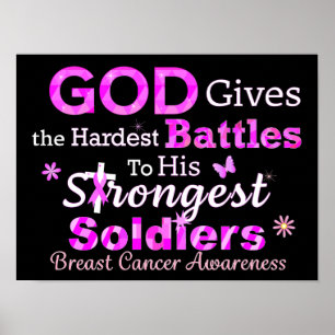 GOD Gives the Hardest Battles Poster