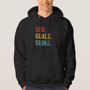 God Goals Grind Christian Workout Fitness Gym Hoodie