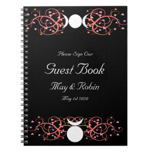 God & Goddess Guestbook for a Wiccan Handfasting Spiral Notebook