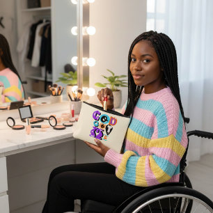 God Got Me Retro Christian Faith Cosmetic Bag