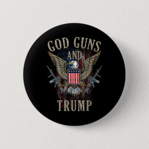 God Guns And Trump 2nd Amendment Flag Ar15 6 Cm Round Badge