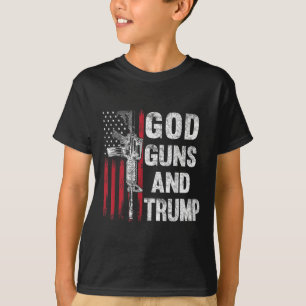 God Guns And Trump 2nd Amendment Flag Ar15 T-Shirt