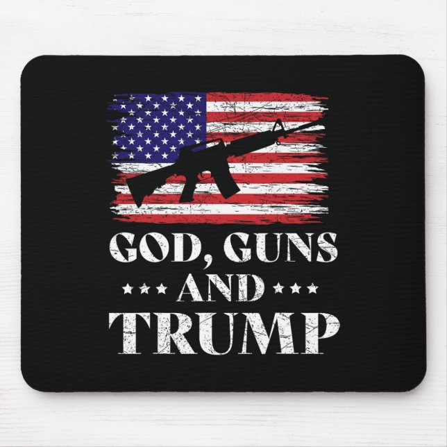 God Guns And Trump  Mouse Pad (Front)