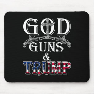 God Guns And Trump Shirt 2nd Amendment T Shirt Mouse Pad