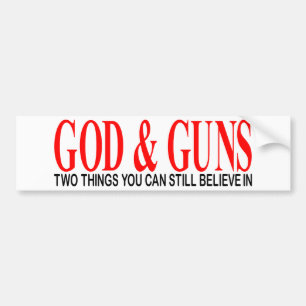 GOD & GUNS BUMPER STICKER