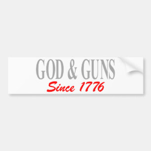 GOD & GUNS BUMPER STICKER