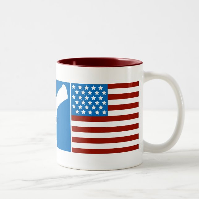 God, Guns, Glory Two-Tone Coffee Mug (Right)