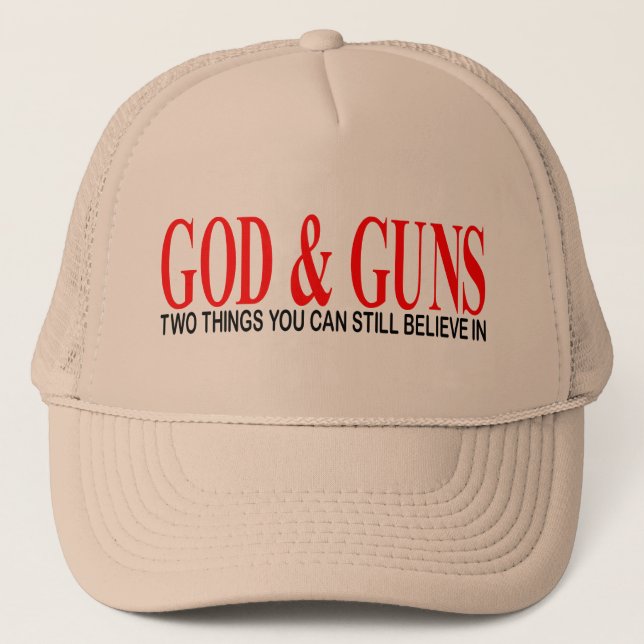 GOD & GUNS TRUCKER HAT (Front)