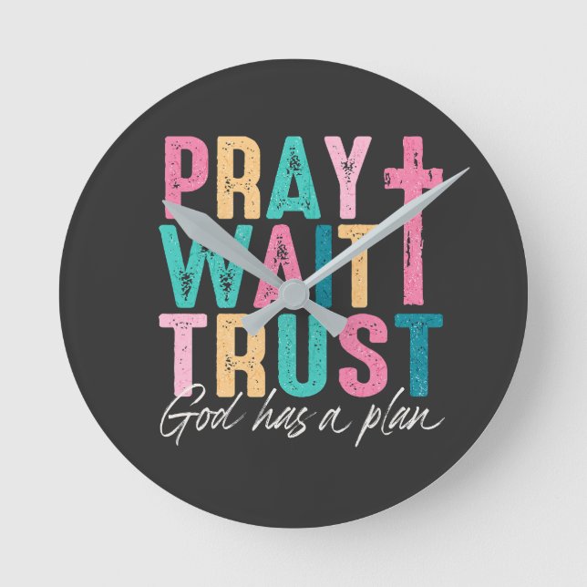 God Has A Plan Round Clock (Front)