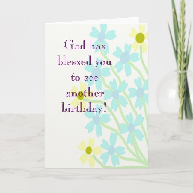 God has blessed you birthday Card (Front)