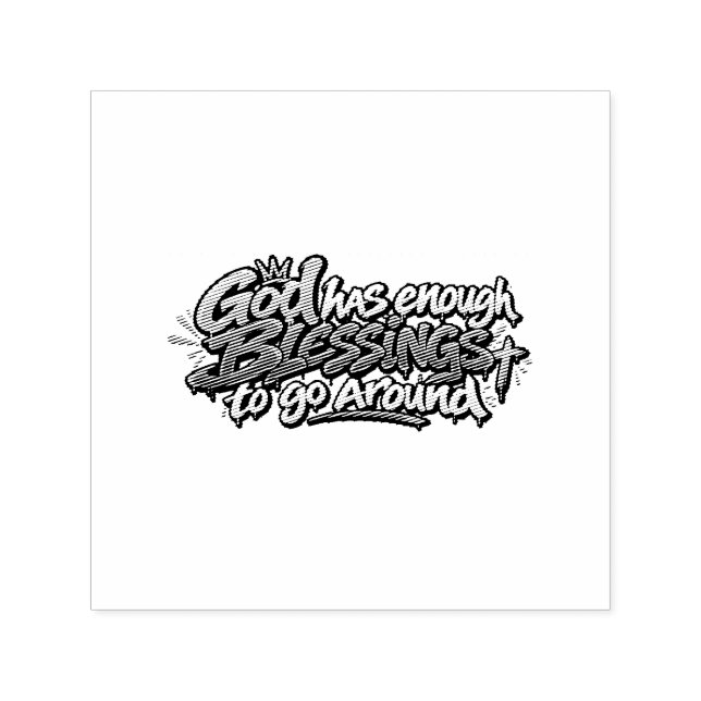 God has enough blessings to go around  self-inking stamp (Design)