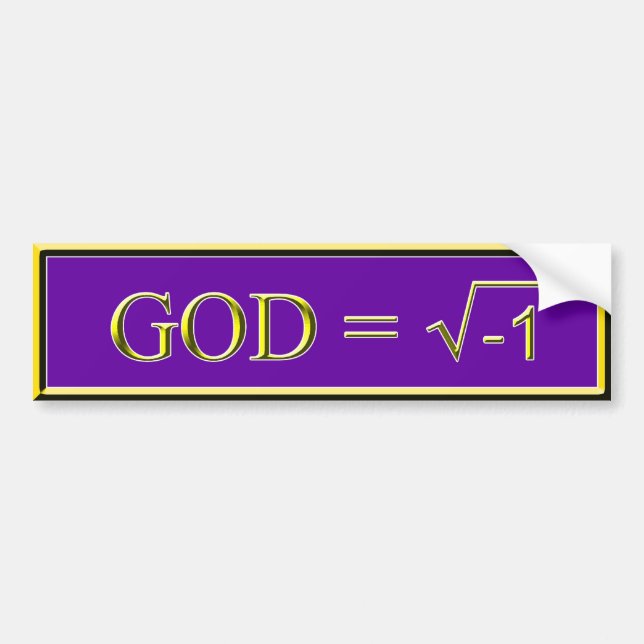 GOD has no Solution Bumper Sticker - Purple (Front)