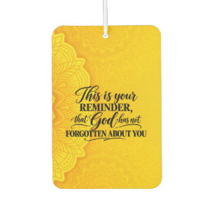 God has not forgot car air freshener
