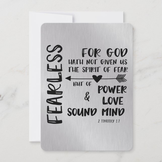 God Has not given us Spirit of Fear Scripture (Front)