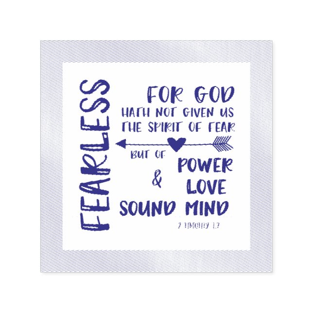 God Has not given us Spirit of Fear Scripture Self-inking Stamp (Design)