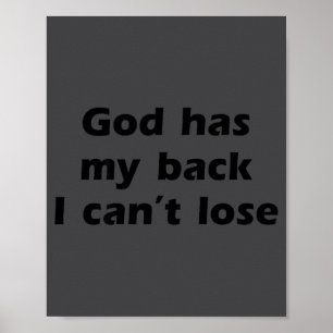 God Has Retro My Back Christians I Can't Lose Sayi Poster