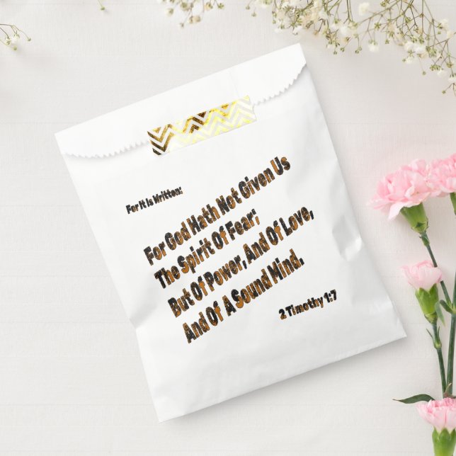 God Hath Not Given Us The Spirit Of Fear  Favour Bags (Sealed)