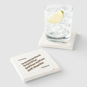 God Hath Not Given Us The Spirit Of Fear Stone Coaster