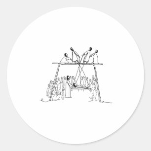 God Heals Man Of Palsy Let Down Through The Roof R Classic Round Sticker