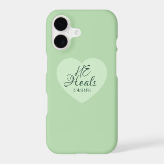 God Heals the Brokenhearted Soft Green Encouraging
