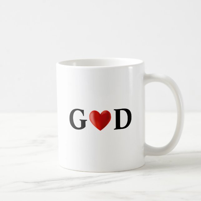 God Heart Calligraphy Coffee Mug (Right)