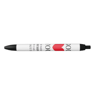 God Heart You Black Ink Pen