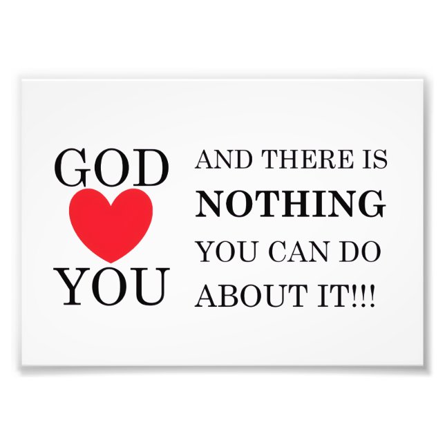 God Heart You Photo Print (Front)