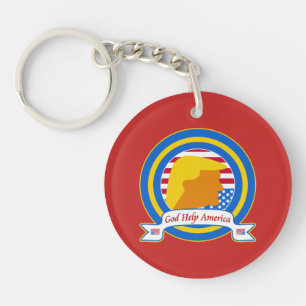 God Help America Resist Anti Trump Funny Key Ring