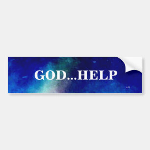 GOD HELP BUMPER STICKER