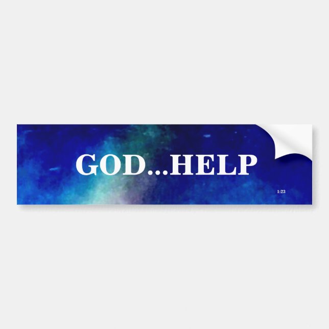GOD HELP BUMPER STICKER (Front)