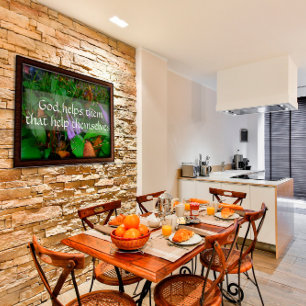 God helps them that help them wisdom saying poster